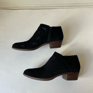 Lucky Brand Black Suede Bootie. With original boxes. Very good condition